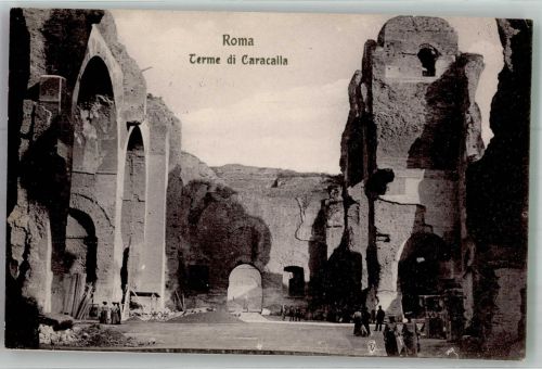 00100 Roma Rom 1921 Foto AK Terme di Caracalla