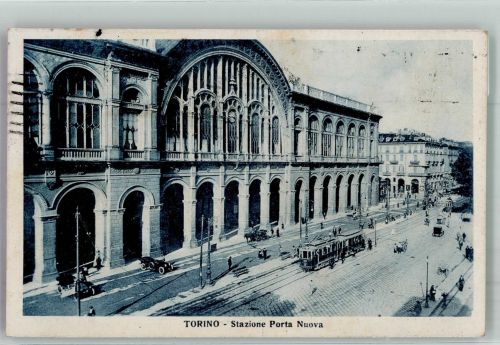 Torino Turin Stazione Porta Nuova Straßenbahn Oldtimer Bahnhof Italien