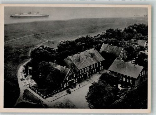 27568 W2850 Weddewarden 1941 Foto AK Fliegeraufnahme vom Gasthaus Schloss Morgenstern