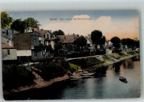 46483 W4230 Wesel a Rhein - Alter Hafen mit Rheinvorstadt