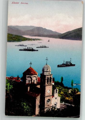 Castelnuovo Herceg Novi Foto AK Kloster Savina Photochromiekarte