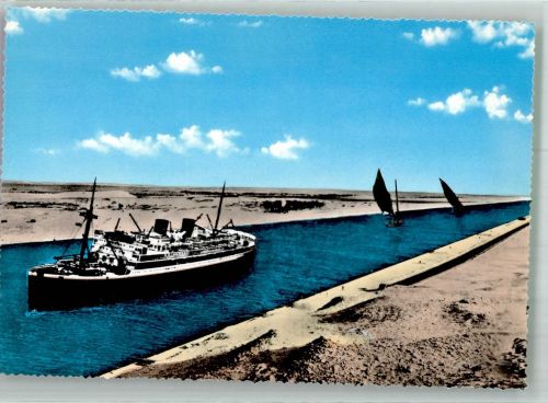 Suez Foto AK Suez-Kanal Dampfer