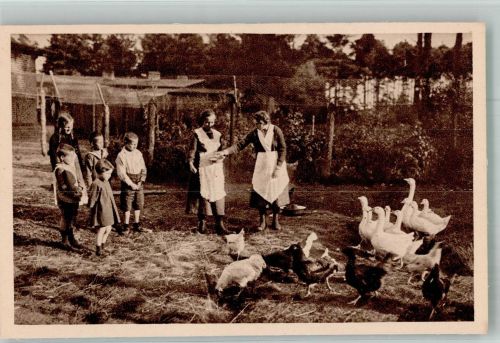O1540 Seegefeld Landjugendheim Finkenkrug Nr. 5 Morgens im Geflügelhof Sanatorium