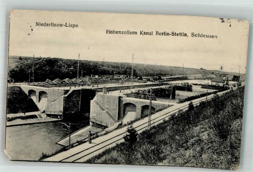 16248 O1301 Liepe Schleuse 1919 Gebrauchsspuren Schleusen Hohenzollern-Kanal Berlin-Stettin