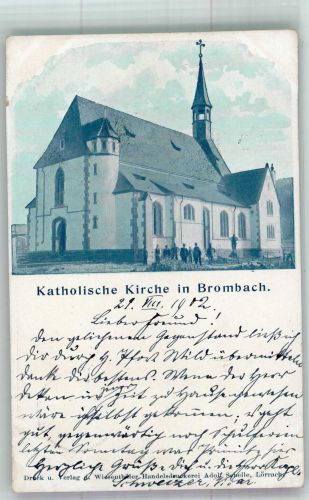 79539 W7850 Brombach , Kr Lörrach 1902 - Kath. Kirche