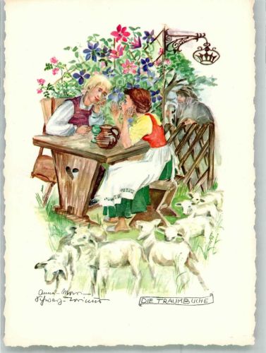 sign. Schwarz-Torinus Szene aus Die Traumbuche Edition Korsch 28354 Märchen Künstlerkarte