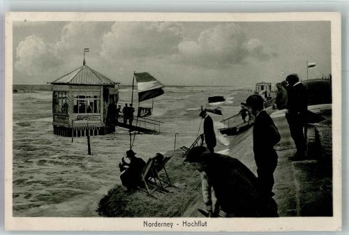 26548 W2982 Norderney 1912 - Hochflut am Strand Verlag Stengel & Co. 41609