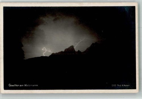 Foto H. Huber Gewitter am Watzmann Naturereignis