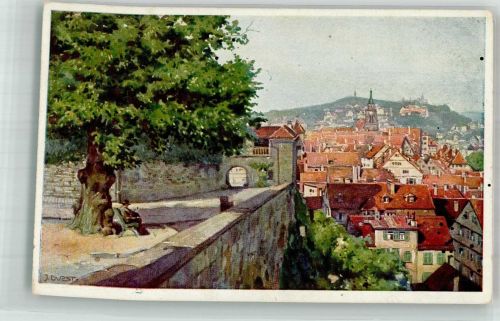 72070 W7400 Tübingen Künstlerkarte sign. Durst Schlosseingang