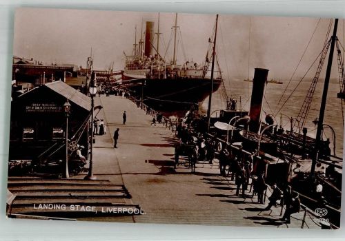 Liverpool Foto AK Hafen Landing Stage