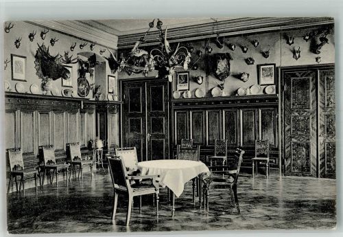 88250 W7987 Weingarten , Württ 1916 - Offiziers-Kasino Jagdzimmer