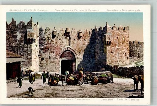 Jerusalem Damaskustor Kamele Motiv Israel