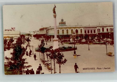 Montevideo Foto AK Denkmal Säule Plaza Libertad
