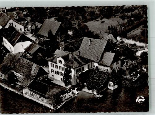 78343 W7766 Hemmenhofen - Fliegeraufnahme Pension Haus Stern am See