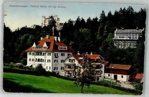87645 W8959 Hohenschwangau - Pension Müller mit königlichen Schloss