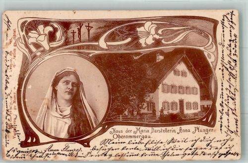 82487 W8103 Oberammergau 1900 - Haus der Maria Darstellerin Anna Flünger