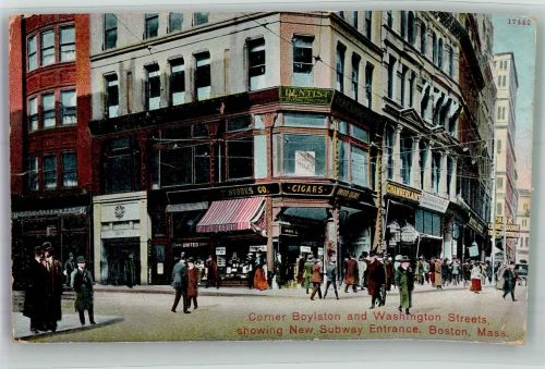 Boston 1909 Gebrauchsspuren Geschäft Corner Boylston and Washington Street