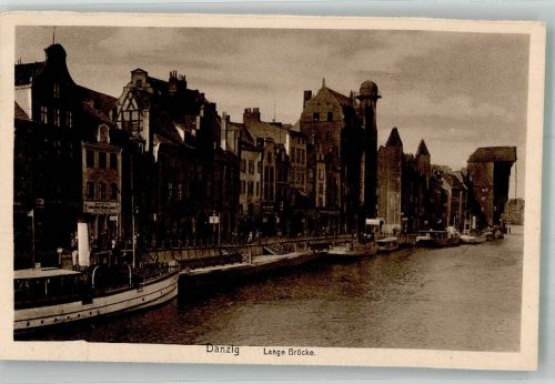 Danzig Gdansk Foto AK Lange Brücke