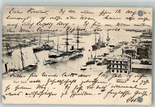 Port Said 1902 Gebrauchsspuren Hafen gelocht
