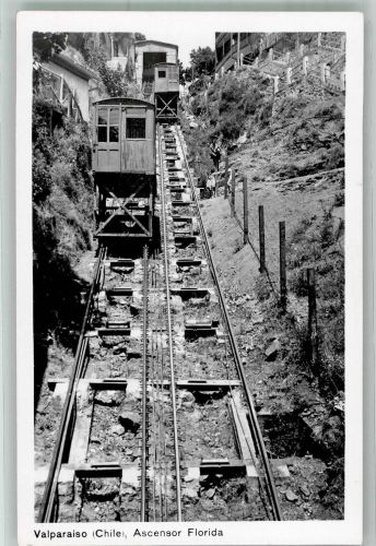 Valparaiso Foto AK Bergbahn Ascensor Florida