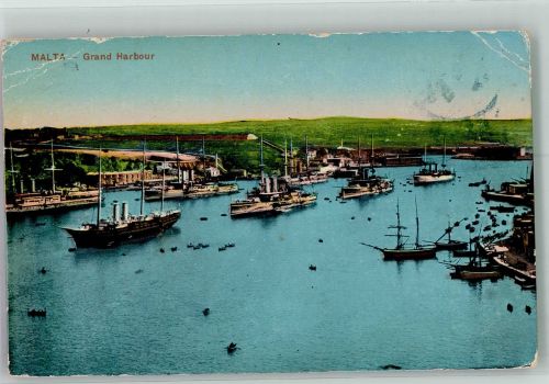 Valletta 1915 Gebrauchsspuren Hafen