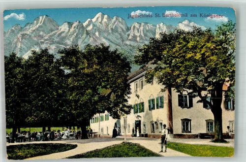 83471 W8240 St. Bartholomä - Jagdschloss Königssee Berge Tracht Gasthaus