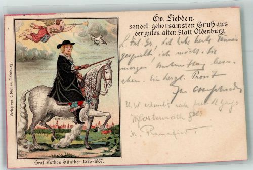 26121 W2900 Oldenburg 1903 Lithographie Graf Anton Günther