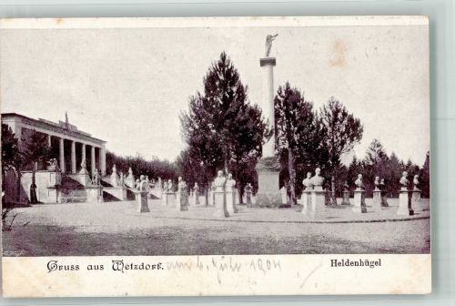 3704 Großwetzdorf 1904 Foto AK Denkmal Heldenhügel