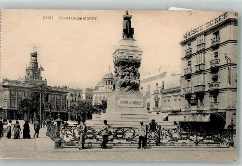 Cadiz Foto AK Denkmal Estatua de Moret