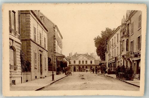 39000 Lons-le-Saunier Foto AK Avenue de la Gare Cafe Bahnhof
