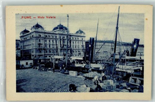 Rijeka Fiume Foto AK Hafen Molo Valeria