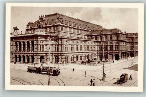 1010 Wien 1. Bezirk, Innere Stadt Foto AK Straßenbahn Staatsoper