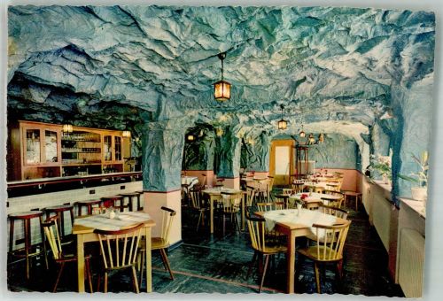 34508 W3542 Willingen (Upland) , Waldeck Foto AK Gasthaus zur blauen Grotte