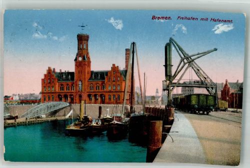 28195 W2800 Bremen 1916 - Freihafen Hafenamt