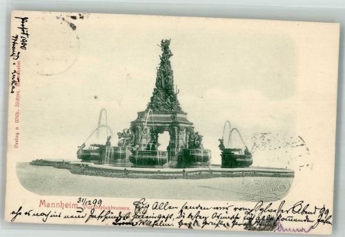 68159 W6800 Mannheim 1900 - Paradeplatzbrunnen