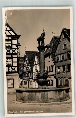 91301 W8550 Forchheim , Oberfr - Kriegerbrunnen-Denkmal
