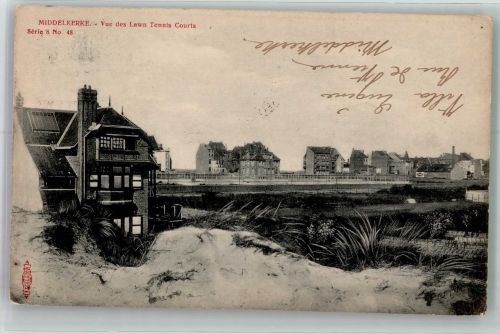 Middelkerke 1907 Gebrauchsspuren Tennis Leim löst sich