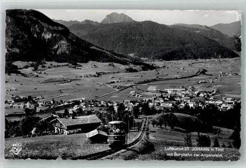 6380 St. Johann in Tirol 1961 Foto AK Bergbahn zur Angereralm