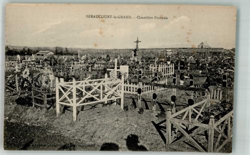 02790 Seraucourt-le-Grand Foto AK Französischer Friedhof
