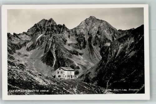 Darmstädter Hütte Foto AK Hüttenstempel