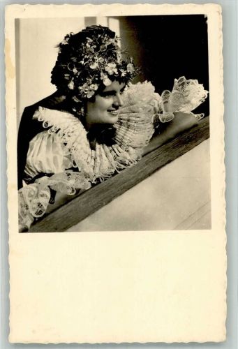 Vyskov Wischau Foto AK Tracht Braut Ort lt. Verlag