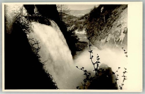 Jajce Foto AK Ort handschriftlich Plvia- Wasserfall