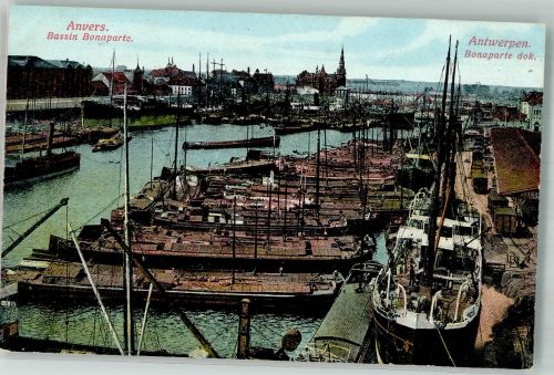 Antwerpen Anvers Foto AK Hafen Bonaparte dok.
