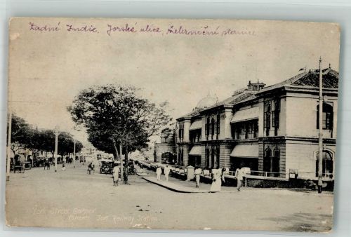 Colombo Gebrauchsspuren Bahnhof York Street corner Ort lt. Verlag Tuck und Ssons