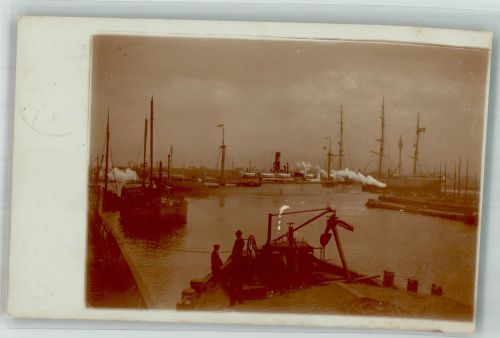 Antwerpen Anvers 1909 Foto AK Hafen Ort lt. Stempel