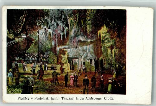 Postojna Adelsberg 1918 Foto AK Höhle Adelsberger Grotte Tanzsaal