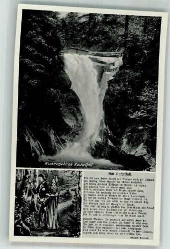 Petersdorf Piechowice Foto AK Hüttenstempel Kochelfall