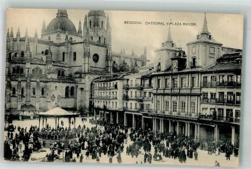 Segovia Foto AK Kirche Kathedrale Plaza Mayor