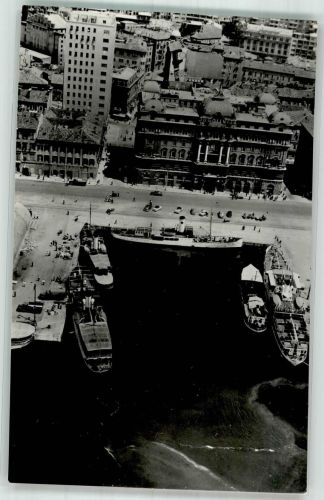 Rijeka Fiume Foto AK Fliegeraufnahme Hafen
