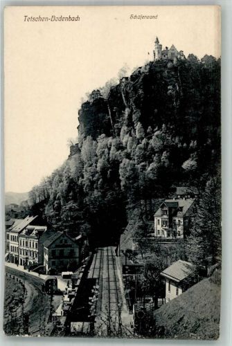 Decin Tetschen-Bodenbach Foto AK Schloss Schäferwand